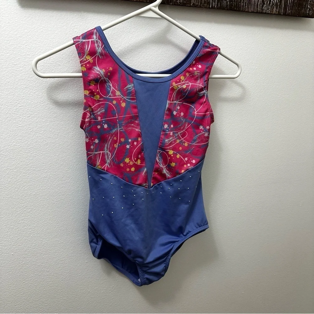Cat & Jack Gymnastics Leotard Purple and Hot Pink SizeL (10/12)